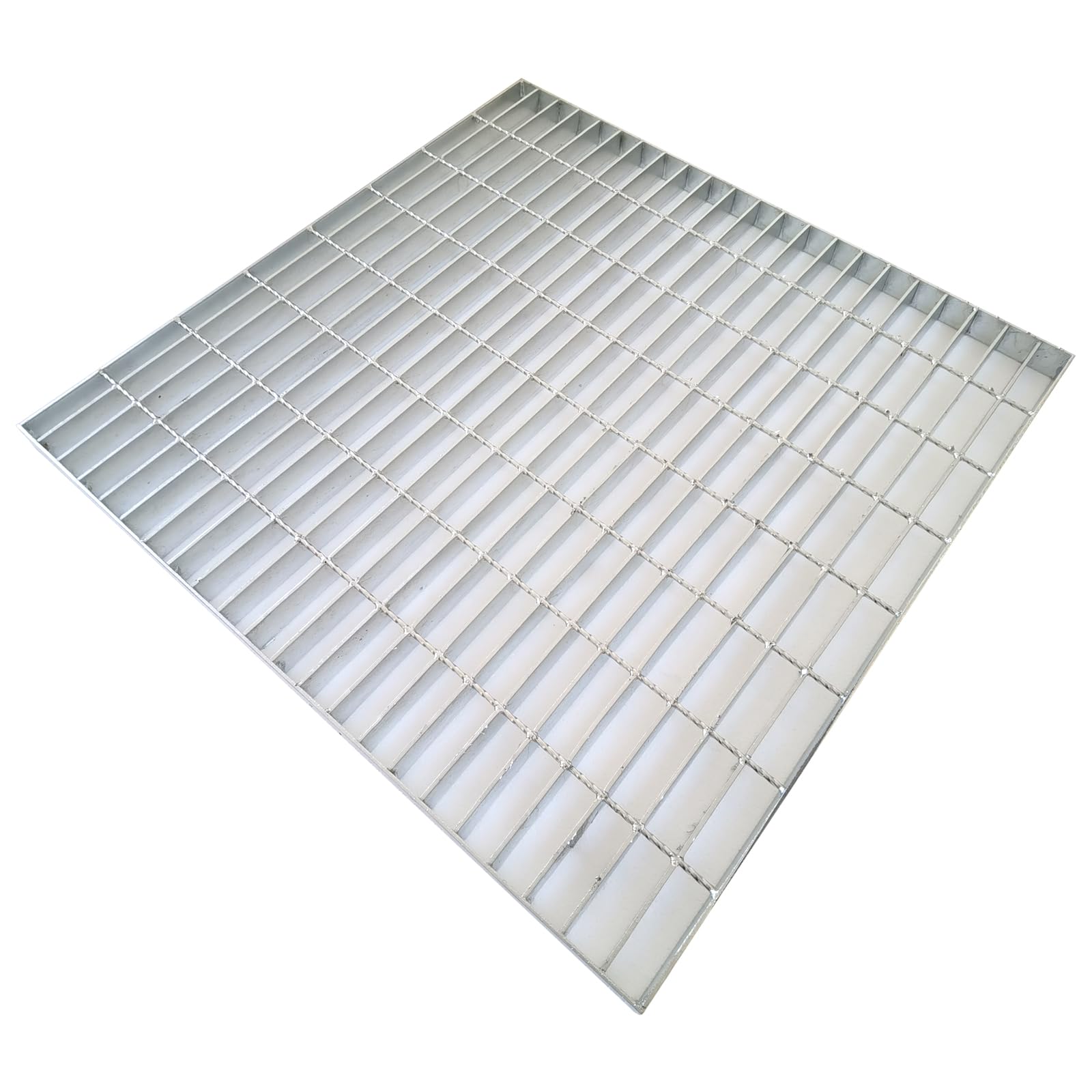 HayWHNKN Floor Grating Fiberglass Carbon Steel Grille Plate 1.5'' Thickness 2.6ftx2.6ft Silver Gray for Car Washing, Outdoor Drainage, Municipal Engineering