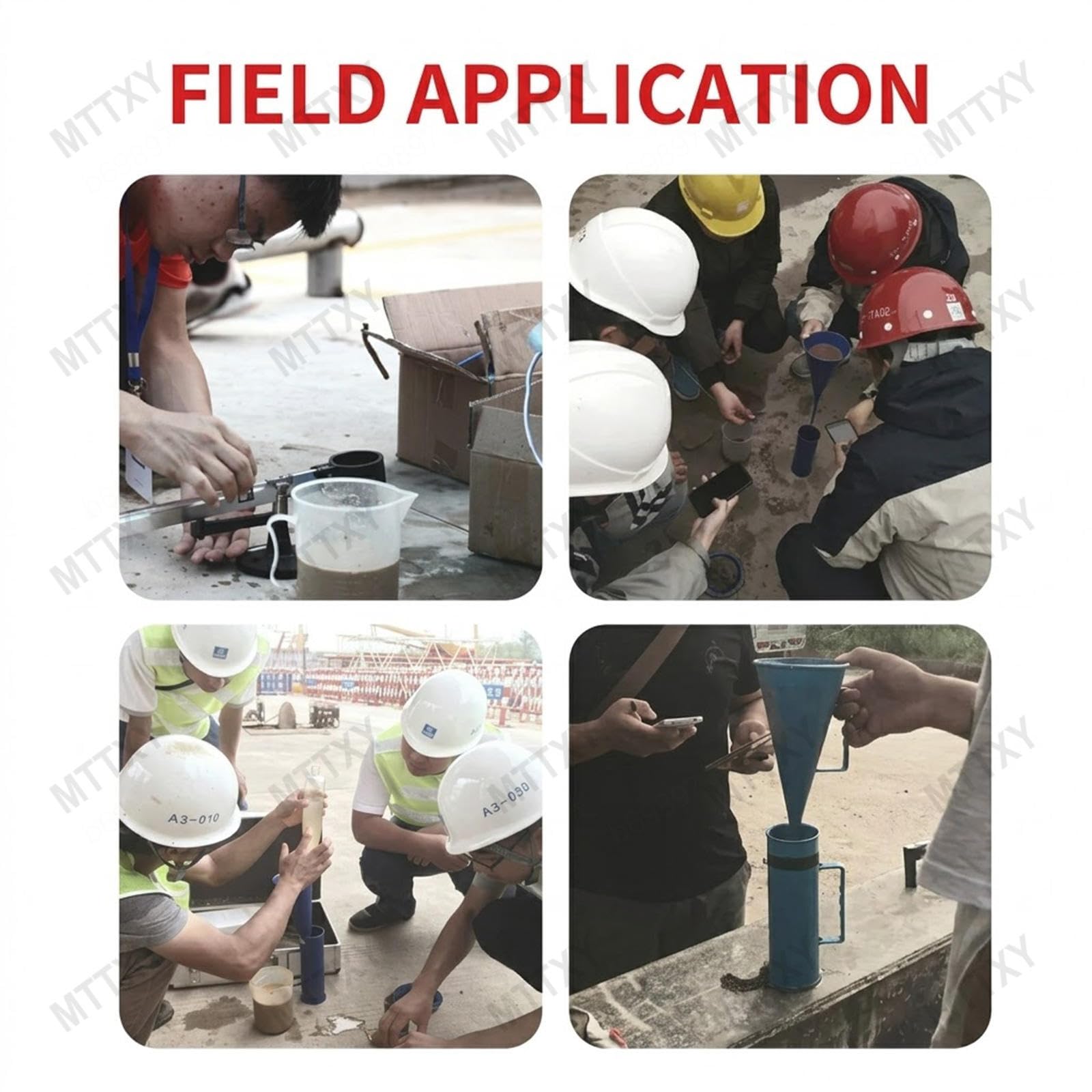 Hidrómetro y comprobador de lodos, kit de prueba para lodos de perforación (contenido de arena y viscosímetro) — Kit de 3 piezas con hidrómetro para pozos petroleros, uso en campo y laboratorio