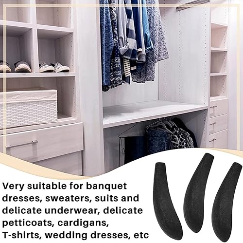 Miniatura 4 de Colgador de hombro, 10 piezas para colgar suéteres, almohadilla antideslizante para colgar trajes, ganchos de terciopelo sin golpes, forma de