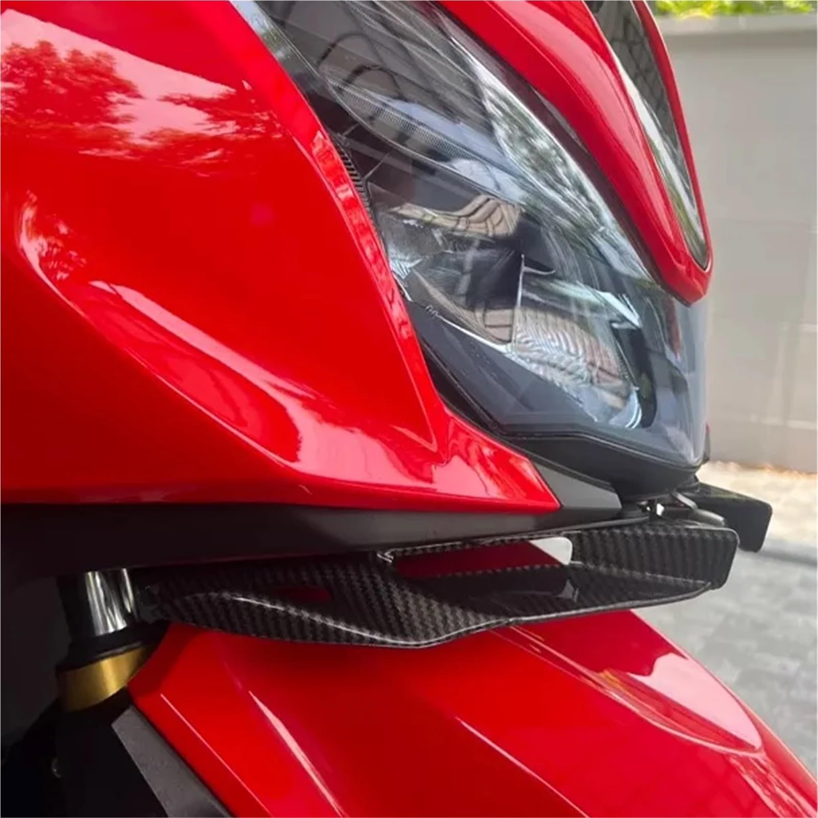 Front Bumper Splitter dachowy Pasuje do Hondy Forza 350 2022-2025 125 2023-2024 Przednie skrzydła motocyklowe Aerodynamiczne boczne Spoiler