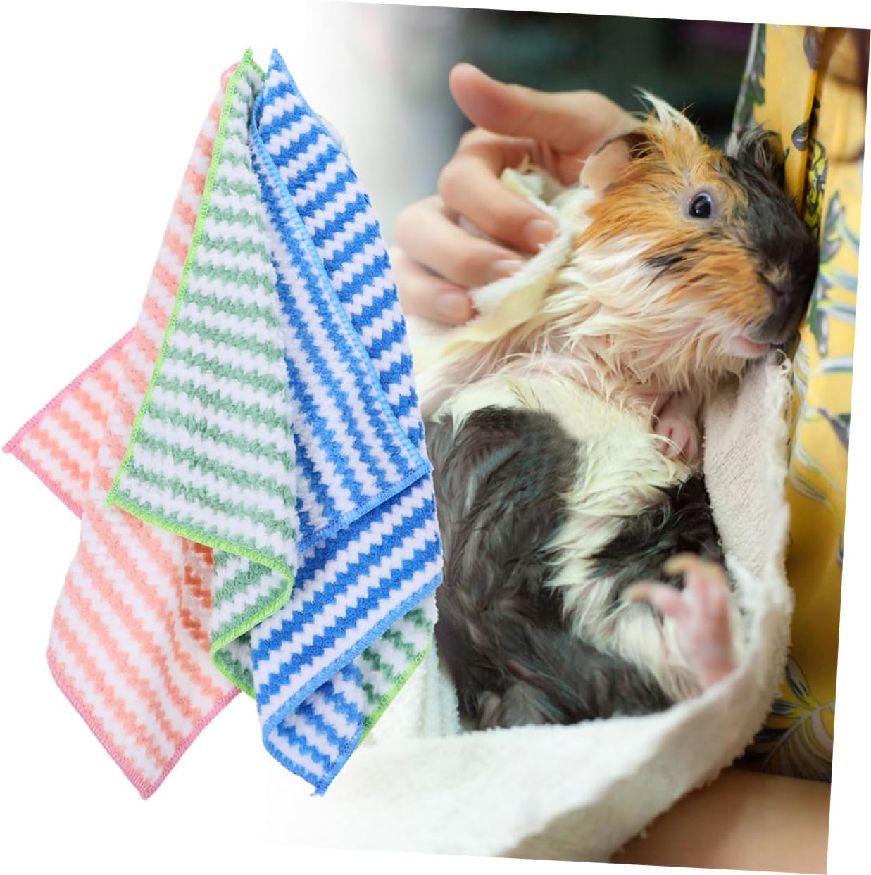 10pcs Guinea Pig Bedding Mats Soft Hamster Blankets Cage Liners Splicable Floor Pads for Small Animals Rabbits and Rodents Comfortable Washable Pet Blankets