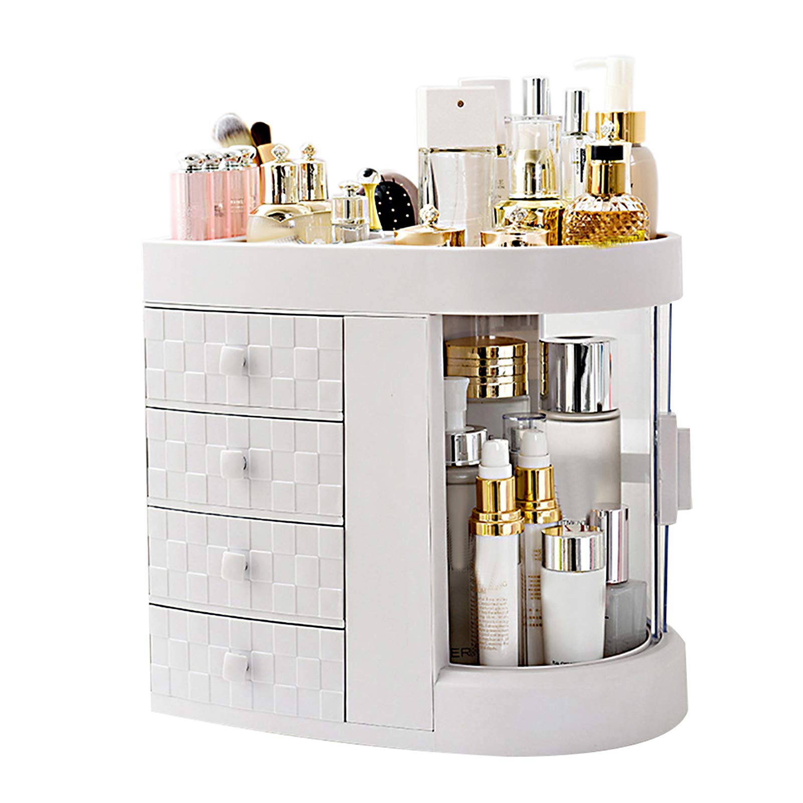 4 livelli di rotazione multifunzionale trucco organizzatore cosmetici stoccaggio scaffali strati