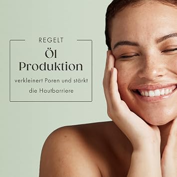 Satin Naturel Niacinamide Serum 100 ml – Gesichtsserum Gegen Unreinheiten & Überschüssiges Öl – Mit Niacinamid Vitamin C & Bio Aloe Vera – Für Verfeinerte Poren – Vegan & Naturkosmetik