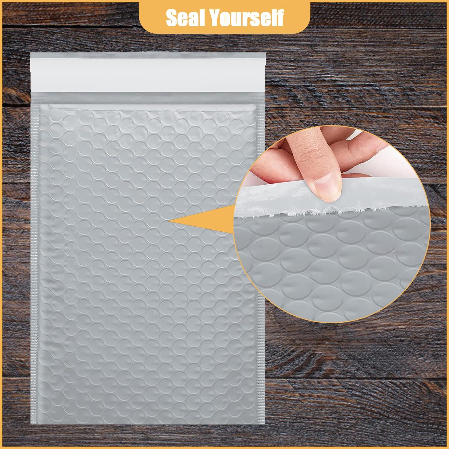8.5in x 11in Bubble Mailer, Gray Poly Mailer, Padded Envelope, Shipping Envelope, Waterproof, Self-Sealing, For Small Business, Shipping, Mailing, Boutique Packaging(100PCS)