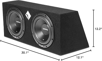 Rockford Fosgate Prime R2-2X10 Dual 10 Subwoofers in Sealed Loaded Enclosure 500-Watts RMS / 1000-Watts Peak