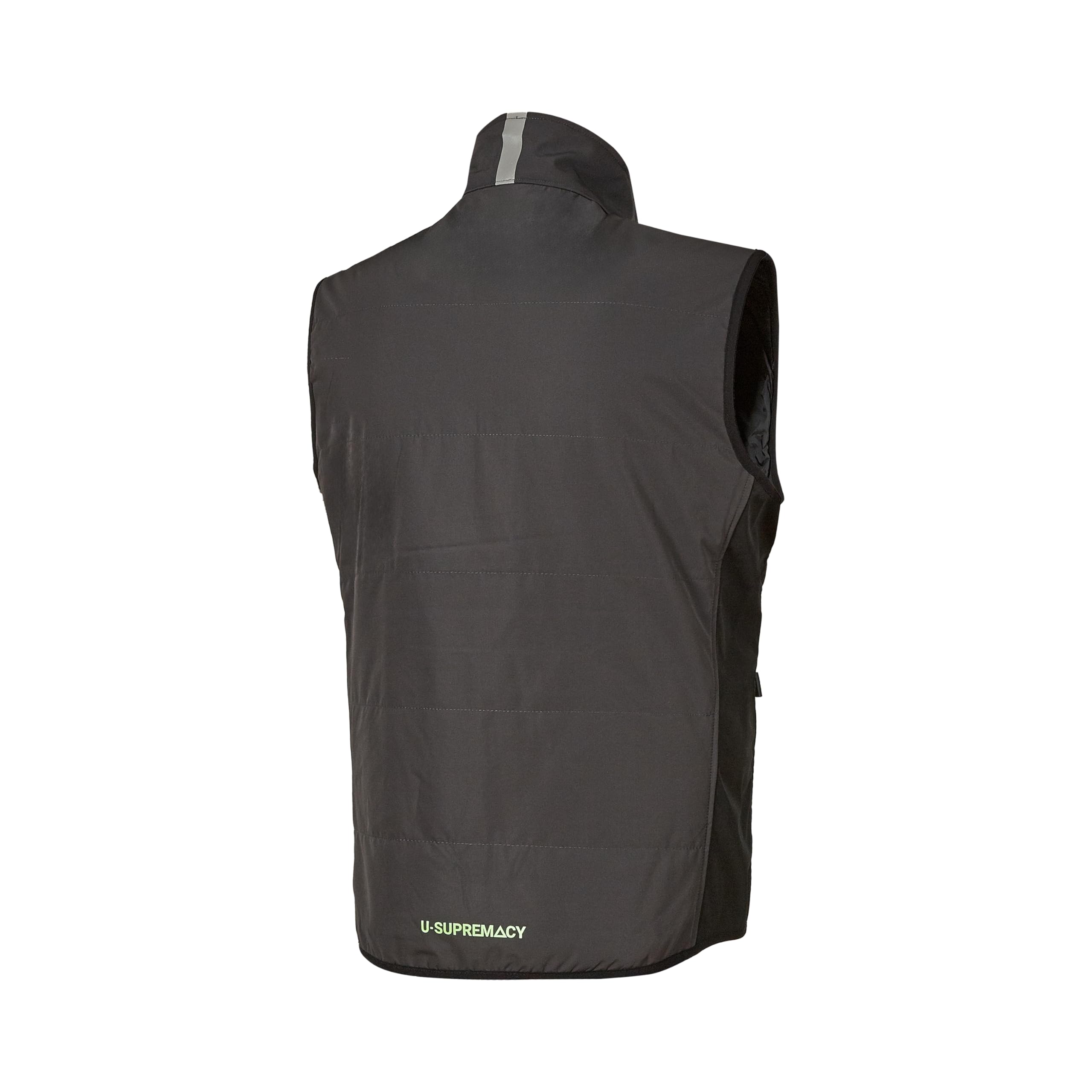 U Power Gilet Da Lavoro Chaleco de Trabajo Wall Asphalt Grey/Green para Hombre