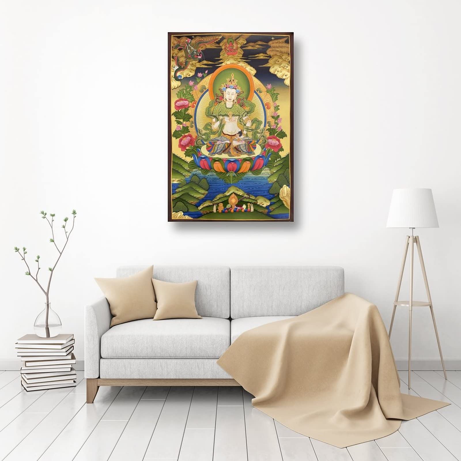 Vajrasattva con Buddha Amitabha Religione Buddismo Poster di Meditazione Decorazione per la Casa Poster Decorazione da parete Camera da letto Decorativa Estetica 40 x 60 cm