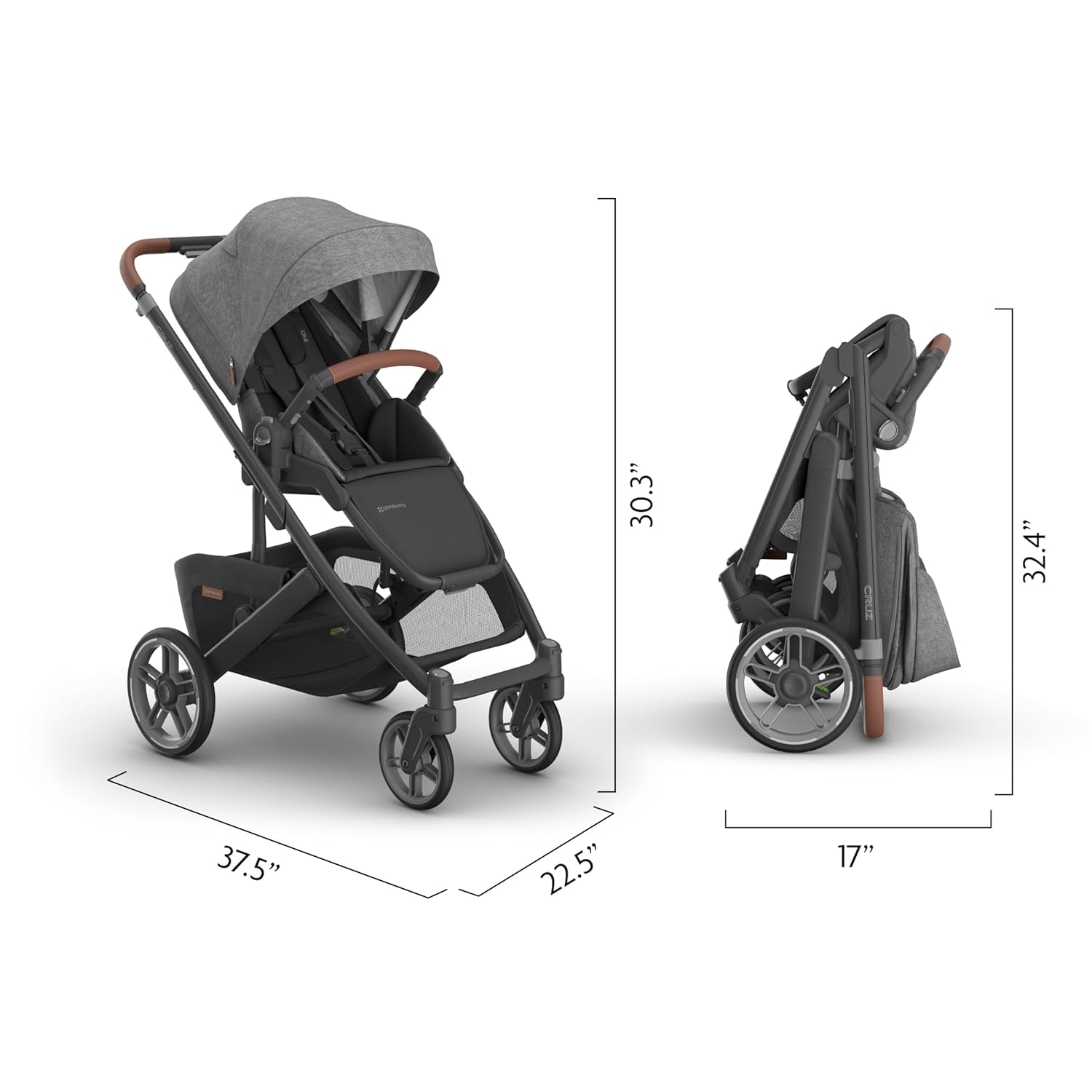 UPPAbaby Cruz V3 Stroller dimensions