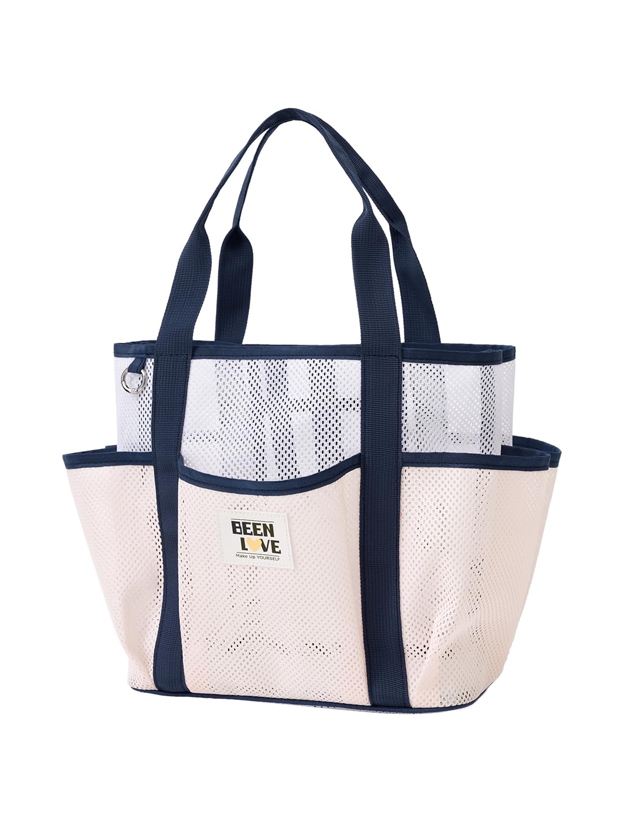 nemeki Mesh Beach Bag for Women, Lightweight Beach Tote Bag Sandproof Pool Bag with 8 Pockets for Travel Vacation Essentials