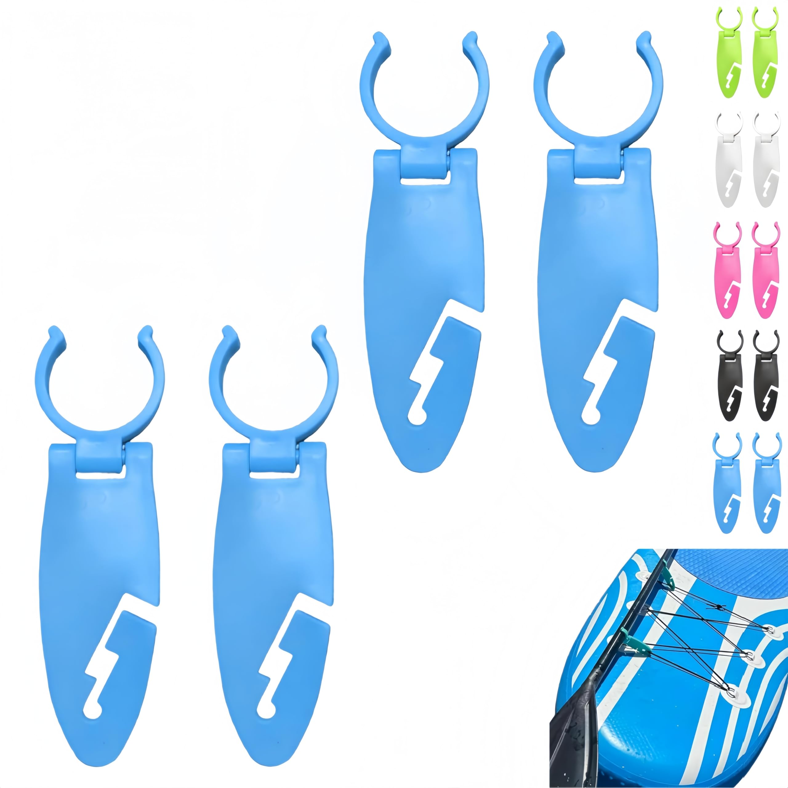 4Pcs Paddle Board Clips Holder for Various Kayak,Multiple Colors. (Blue)