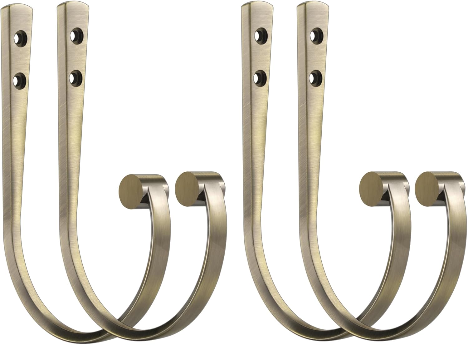 Curtain Holdbacks 4Pcs,Antique Bronze Barrel Zinc Alloy Curtain Tiebacks,Wall Mounted Curtain Holders for Drapes. Antique Bronze 4