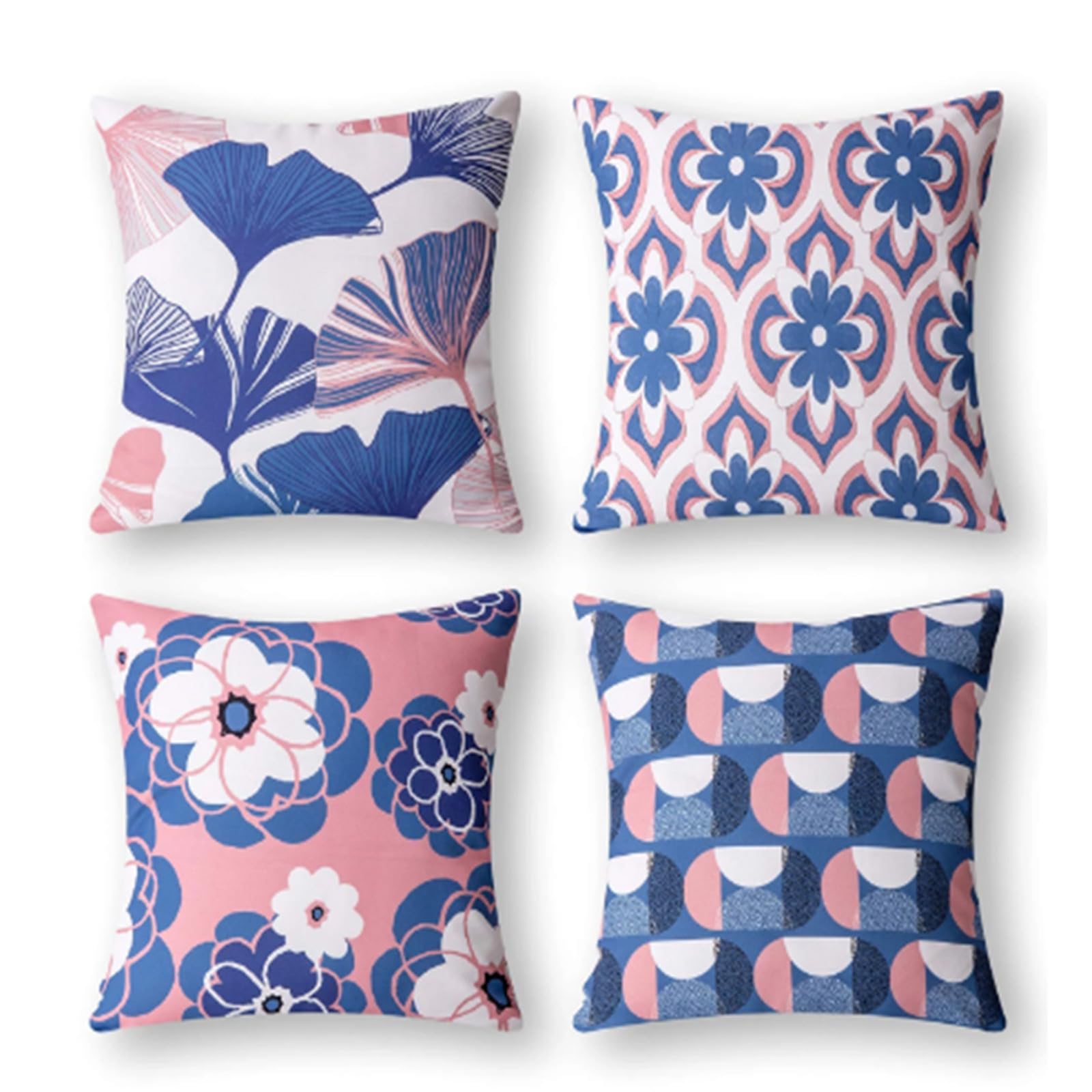 Taie d'oreiller decoration pour canapé salon et housse de coussin 45x45 en lin