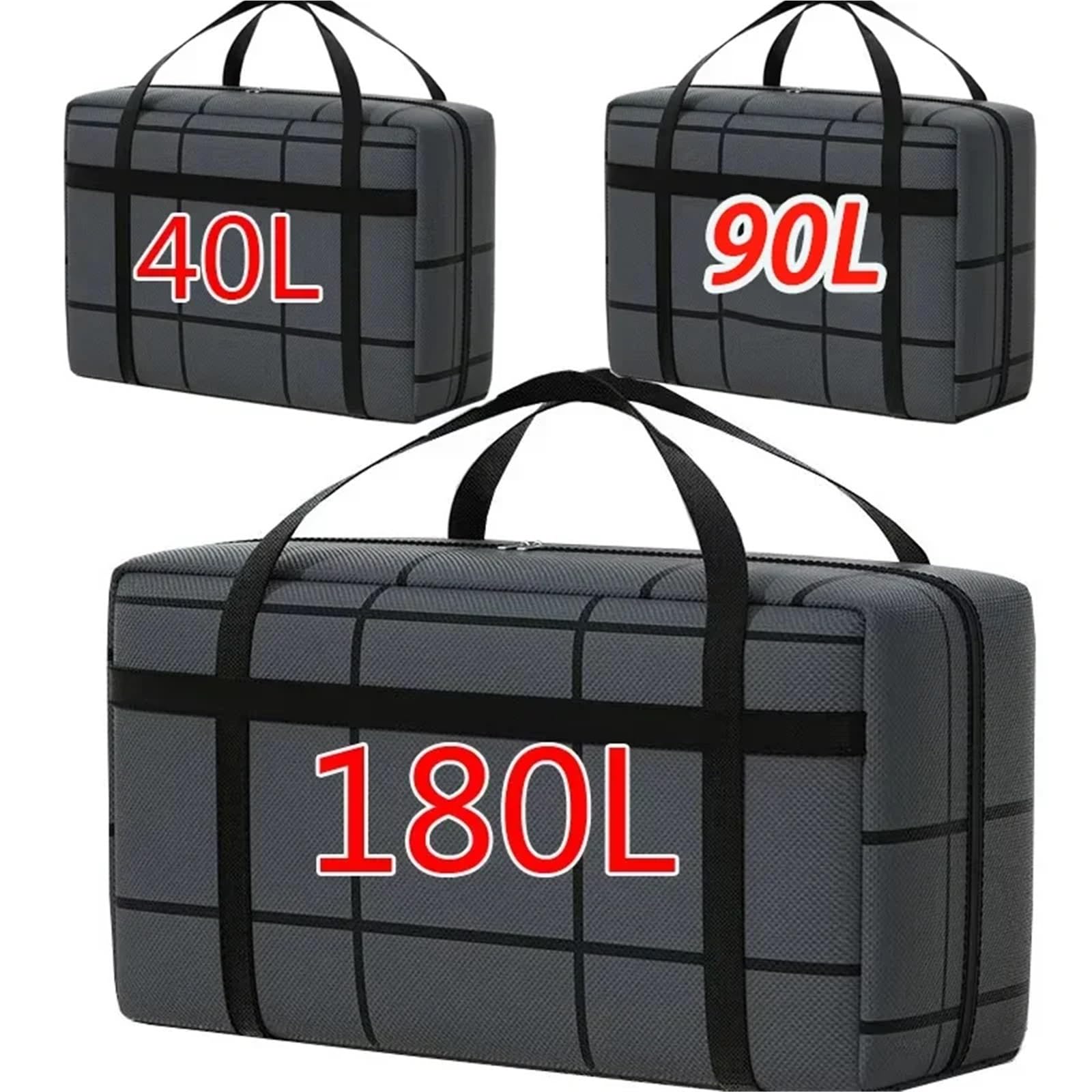 10 stücke Große-kapazität Hand-gehalten Kleidung Lagerung Tasche Faltbare Staub-Proof Vlies Stoff Verpackung Taschen Schlafzimmer Schrank Veranstalter für Umzug Bettdecken(55x23x35)