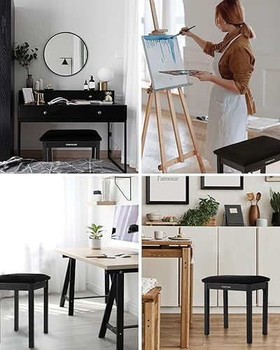 Miniatura 9 de Starfavor Piano digital de 88 teclas con teclado ponderado SP-20 y banco de piano con almacenamiento, taburete de piano negro acolchado de