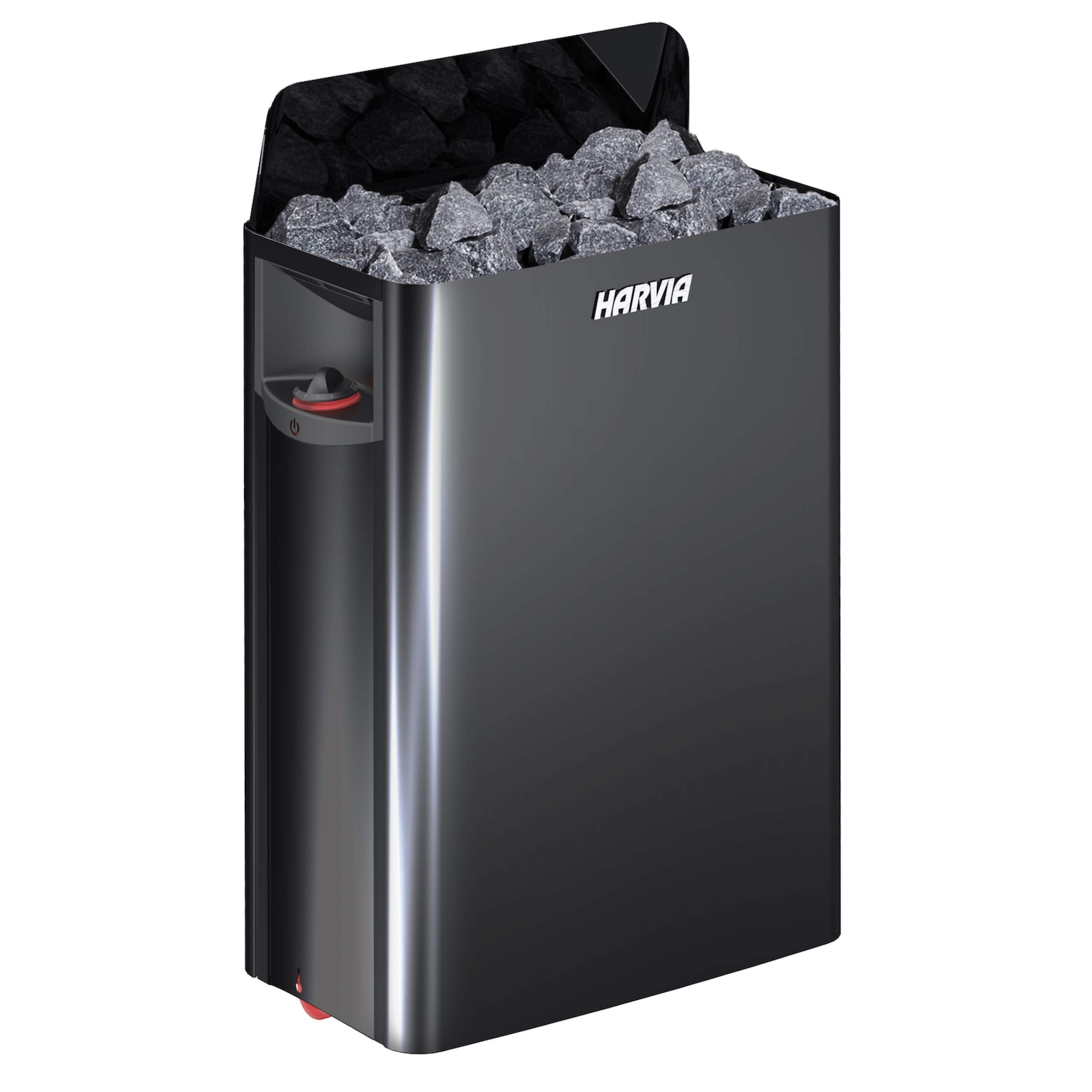 Harvia Saunaofen The Wall SW90 9 kW, integrierte Steuerung, Edelstahl/Black