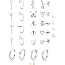 jagosen Backless Earrings for Women Flat Back Earring Sets,11Pair