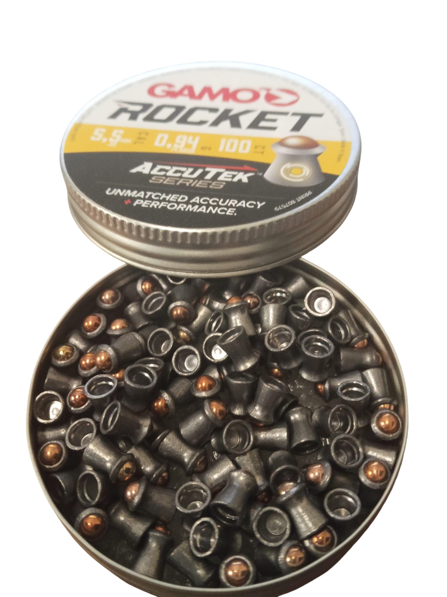 Super Pack Proyectiles de Alta Precisión 5.5mm (.22) – Combo Doble AccuTek Series: 200 Rocket Punta Reforzada + 200 Red Fire Punta Simétrica | 400 Unidades Especial Entrenamiento