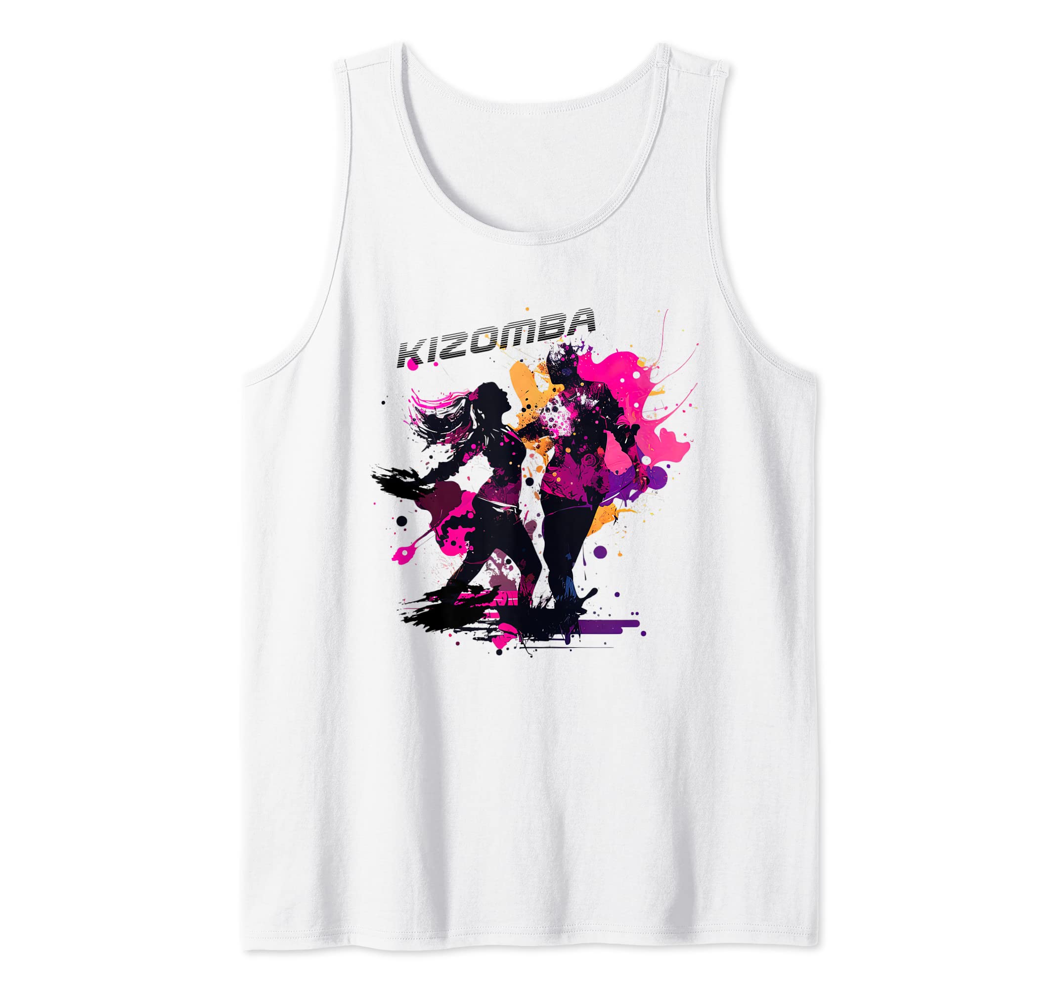 Kizmethat Dance wear Kizomba Salsa Bachata dancerKizomba dance couple painting Tank Top