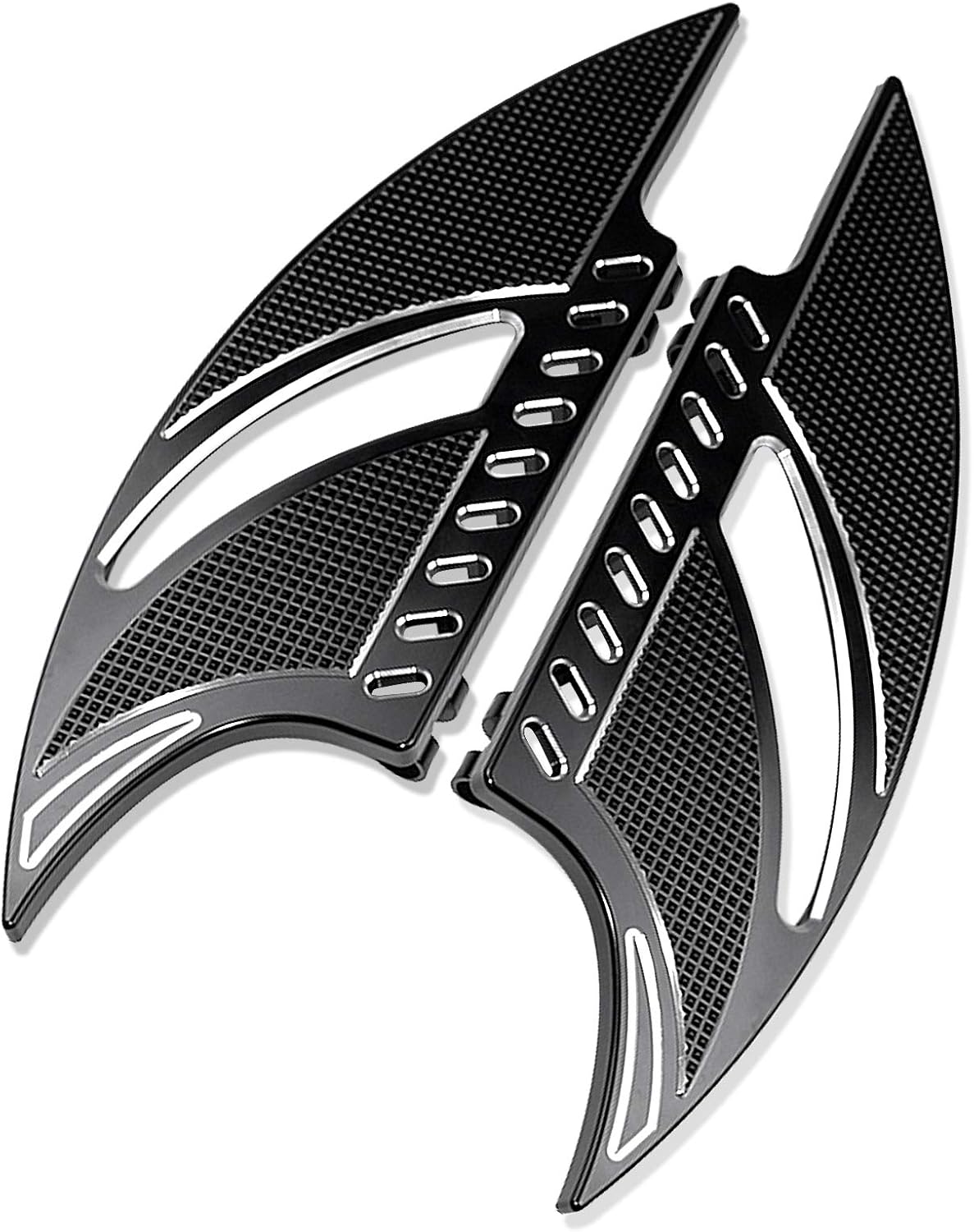 Motorcycle Rear Passenger Driver Rider Front Floorboards Brake Arm Lever Kit Fit for Harley Touring Electra Glide Road Glide Road King Street Glide Softail Dyna 1986-2025 Black