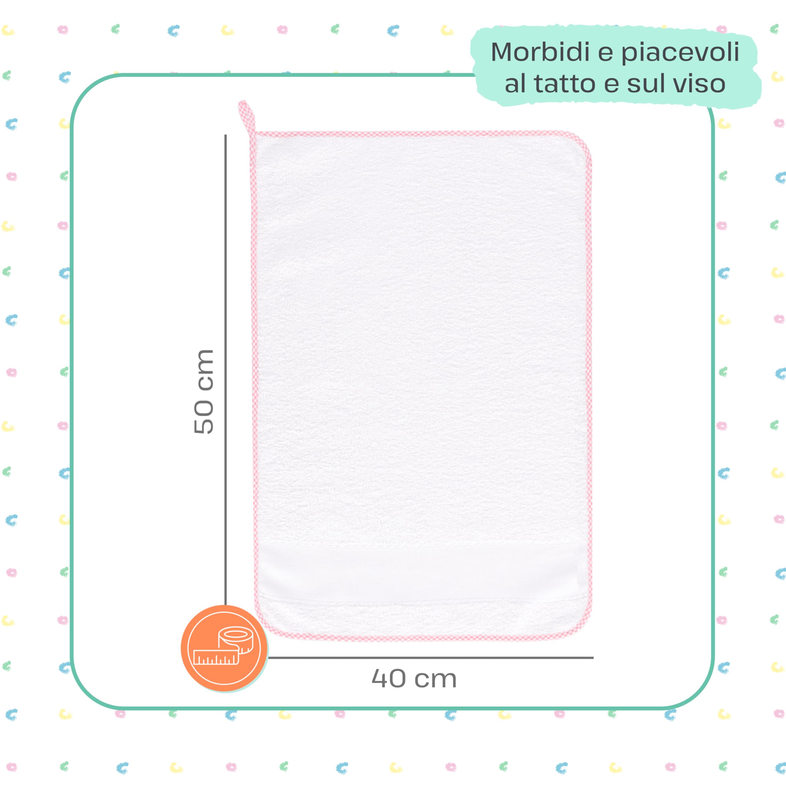 Set asilo ricamato con tela aida bavaglino asciugamano sacca Italia