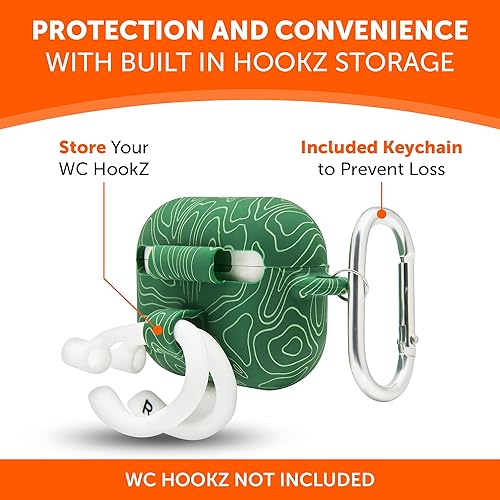 Miniatura 3 de WC CaseZ AirPods Pro - Funda protectora de silicona suave con llavero para Apple AirPods Pro y AirPods Pro 2 por Wicked Cojines, a prueba de golpes,