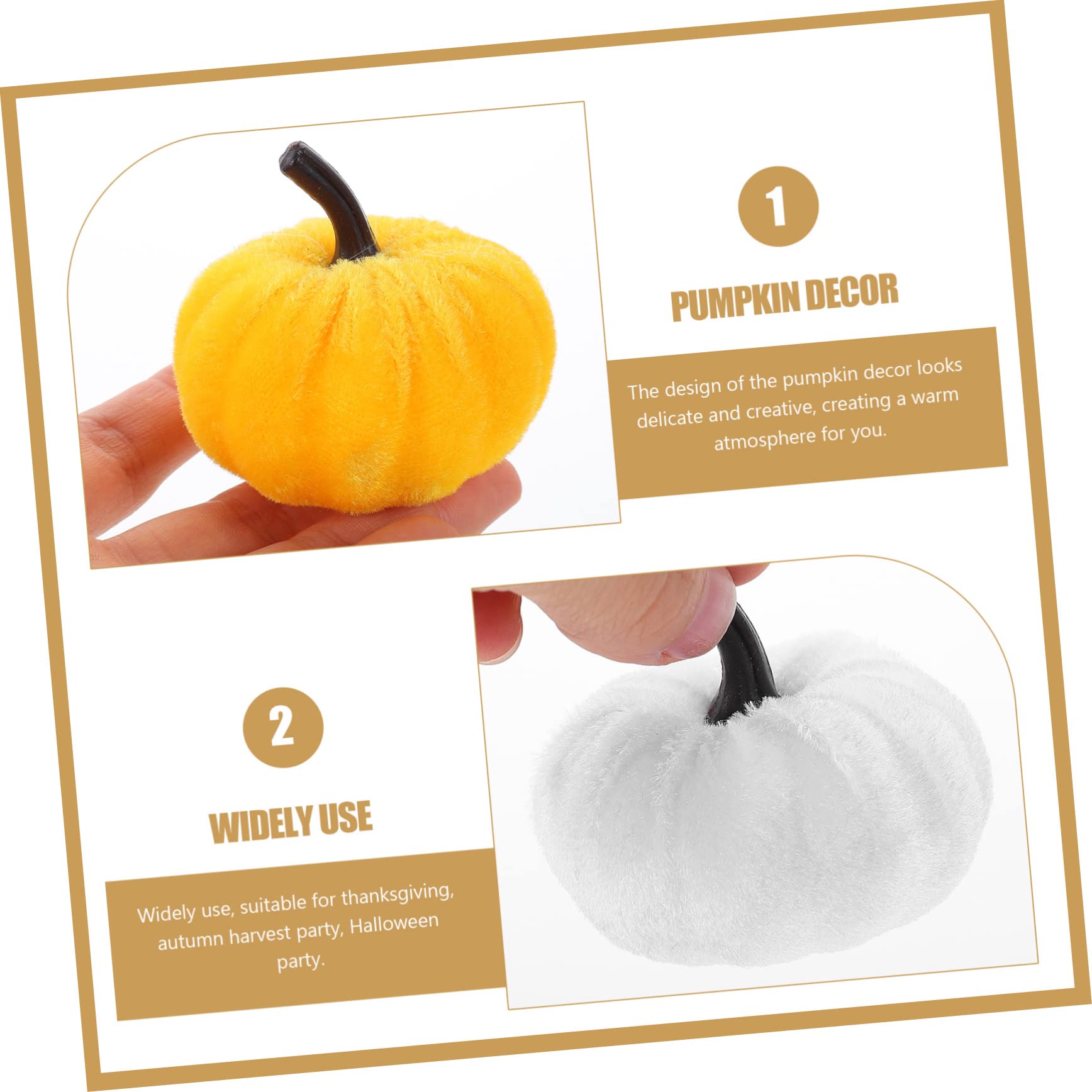 Ciieeo 50 Pz Zucca Di Flanella zucca della festa del ringraziamento ornamenti per alberi autunnali halloween decorazioni decorazione halloween casa di simulazione realistica