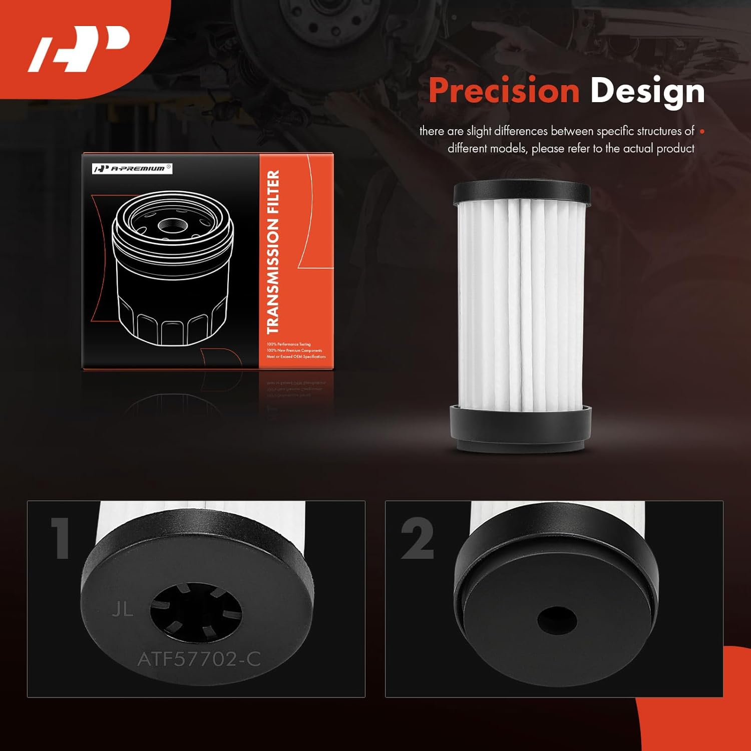 A-Premium Automatic Transmission Fluid Filter Compatible with Ford F-250 F-350 F-450 F-550 Super Duty, Excursion, LCF, E-150, E-250 E-350 E-450 Super Duty & International Harvester CF500, CF600