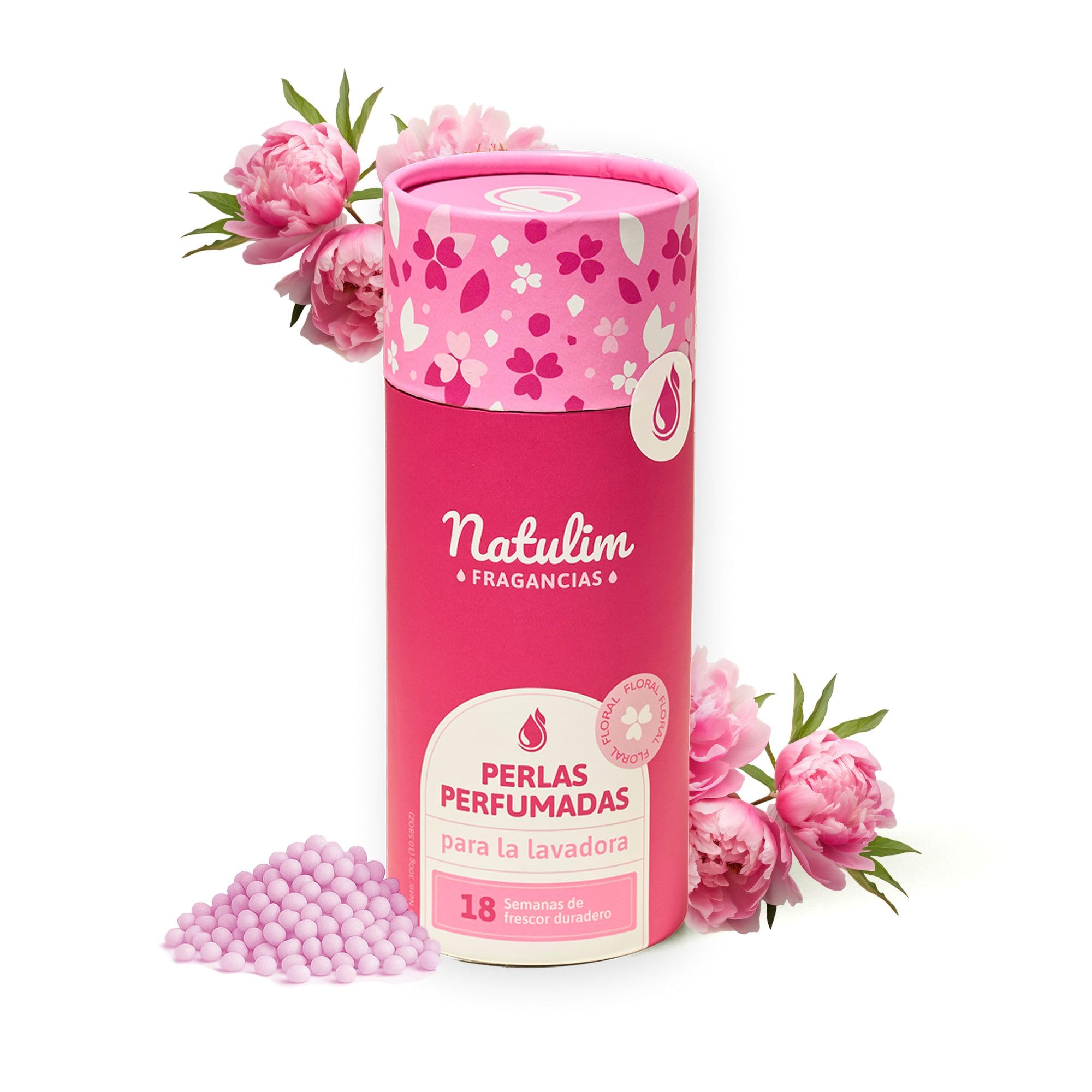 Natulim Perlas Perfumadas - Perlas Aromatizantes para Ropa - Fragancia Duradera - Sin Químicos Nocivos - Apto Pieles Sensibles y todo tipo de Prendas - 30 Lavados (Fragancia Floral)
