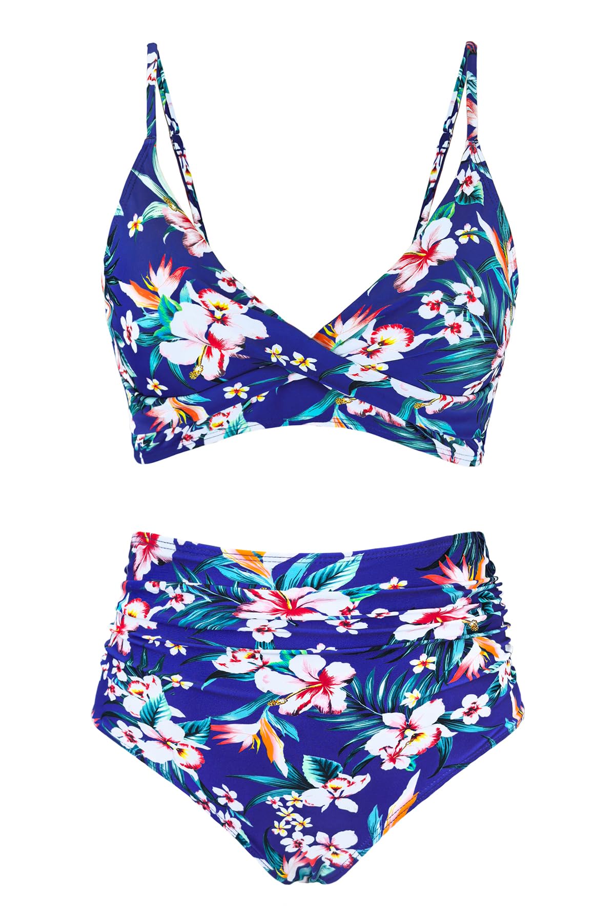 Amy Babe Women's High Waisted Bikini Sets Tummy Control Two Piece Swimsuit