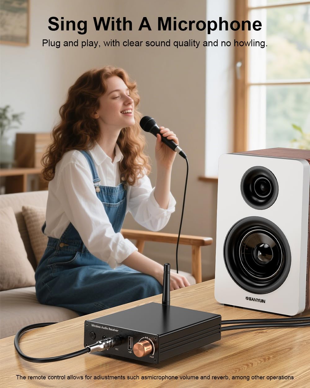 Ricevitore Bluetooth 6.0, adattatore audio wireless ad alta risoluzione con bassa latenza che supporta chiavette USB, jack da 3,5 mm, chiamate, per vecchi stereo/altoparlanti cablati