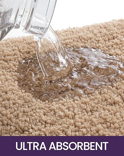 Miniatura 6 de DEXI Alfombra de baño extra suave y absorbente, lavable con máquina para secar, alfombra antideslizante para bañera, ducha y baño