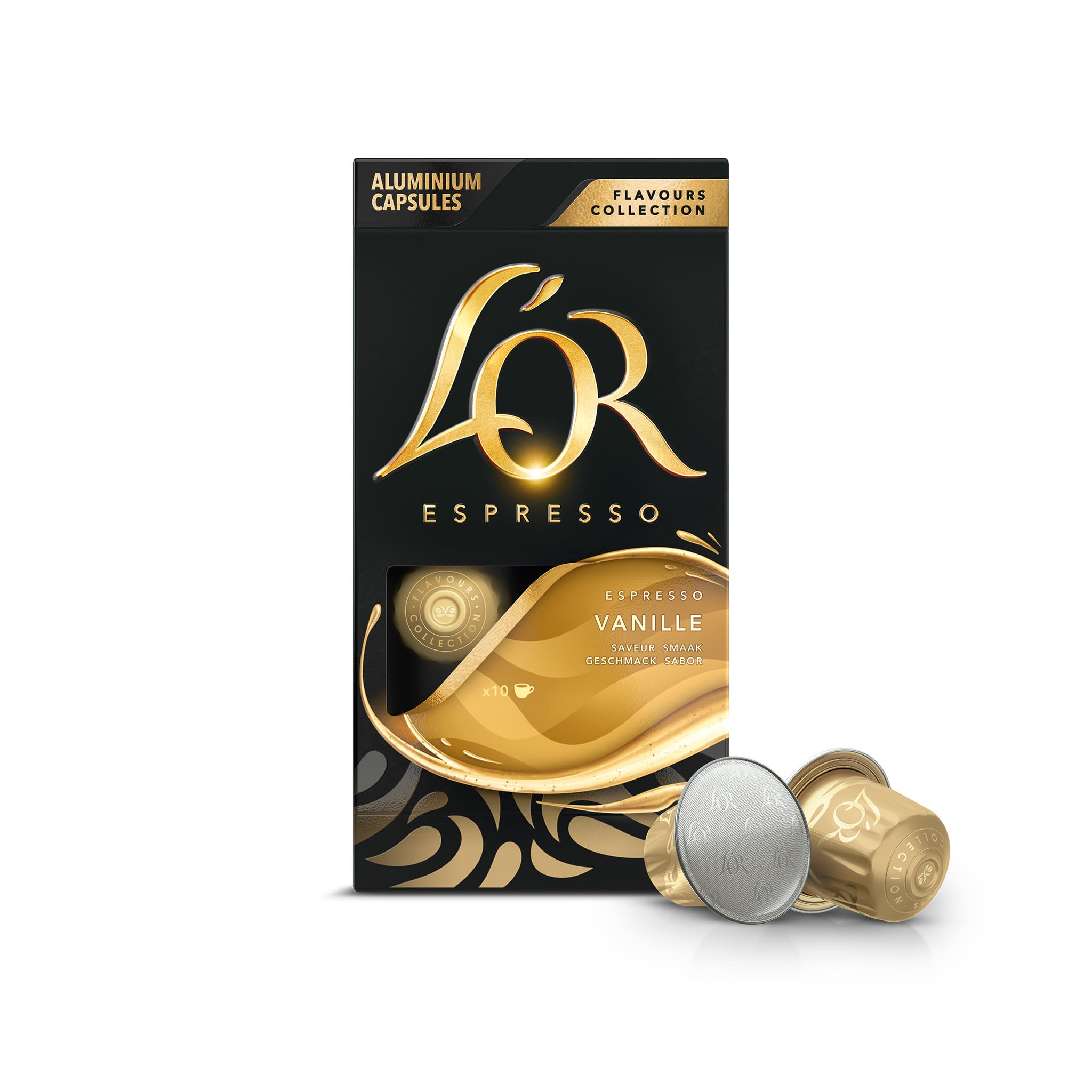 L'OR - Espresso Coffee - Vanille - Flavours Collection - 10 Aluminium Capsules Compatible with Nespresso Machine (Pack of 1)L'OR - Espresso Coffee - Vanille - Flavours Collecti…