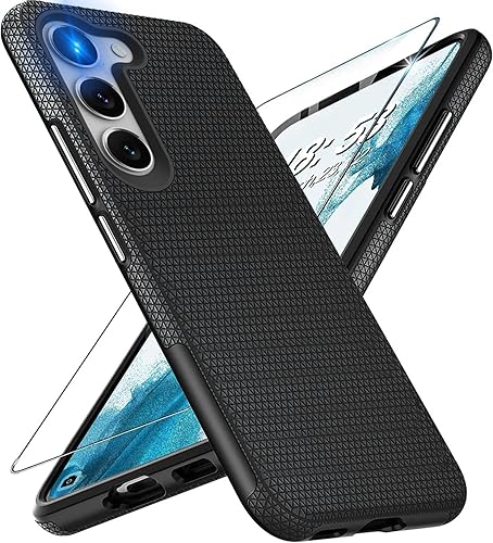 Miniatura 1 de Fangroney Funda para Samsung Galaxy S23 5G protección contra caídas de grado militar para Galaxy S23 1Pack protector de pantalla de vidrio templado
