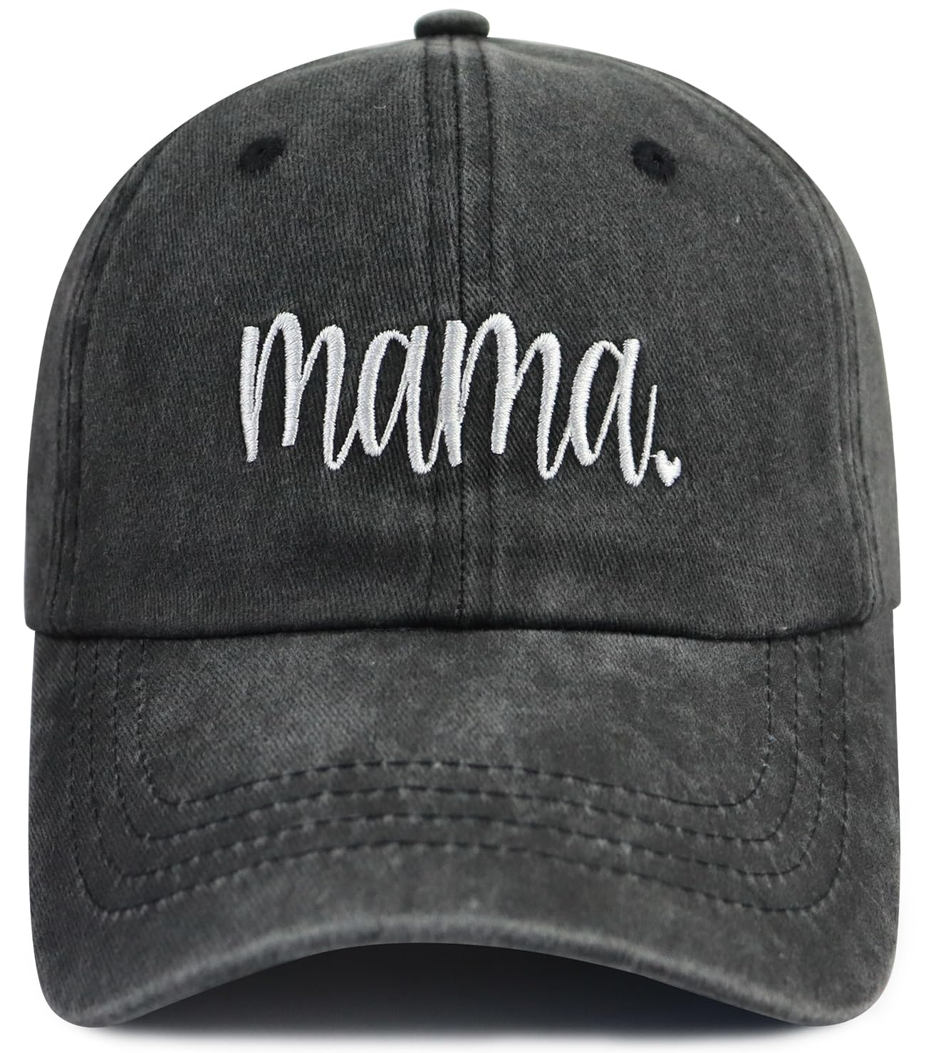 SHANVANKEFunny Mama Hat for Women, Adjustable Washed Cotton Embroidered Mom Baseball Cap