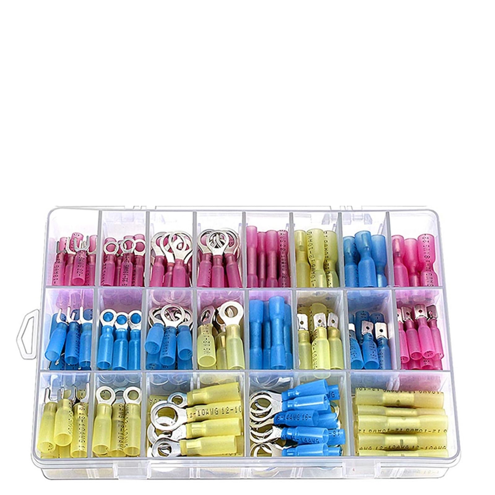 Ciopljhkl One Color 250Pcs Heat Shrink Solder Wire Connectors Insulated Waterproof Crimp Terminal For Home,Factory,Cars,Ship