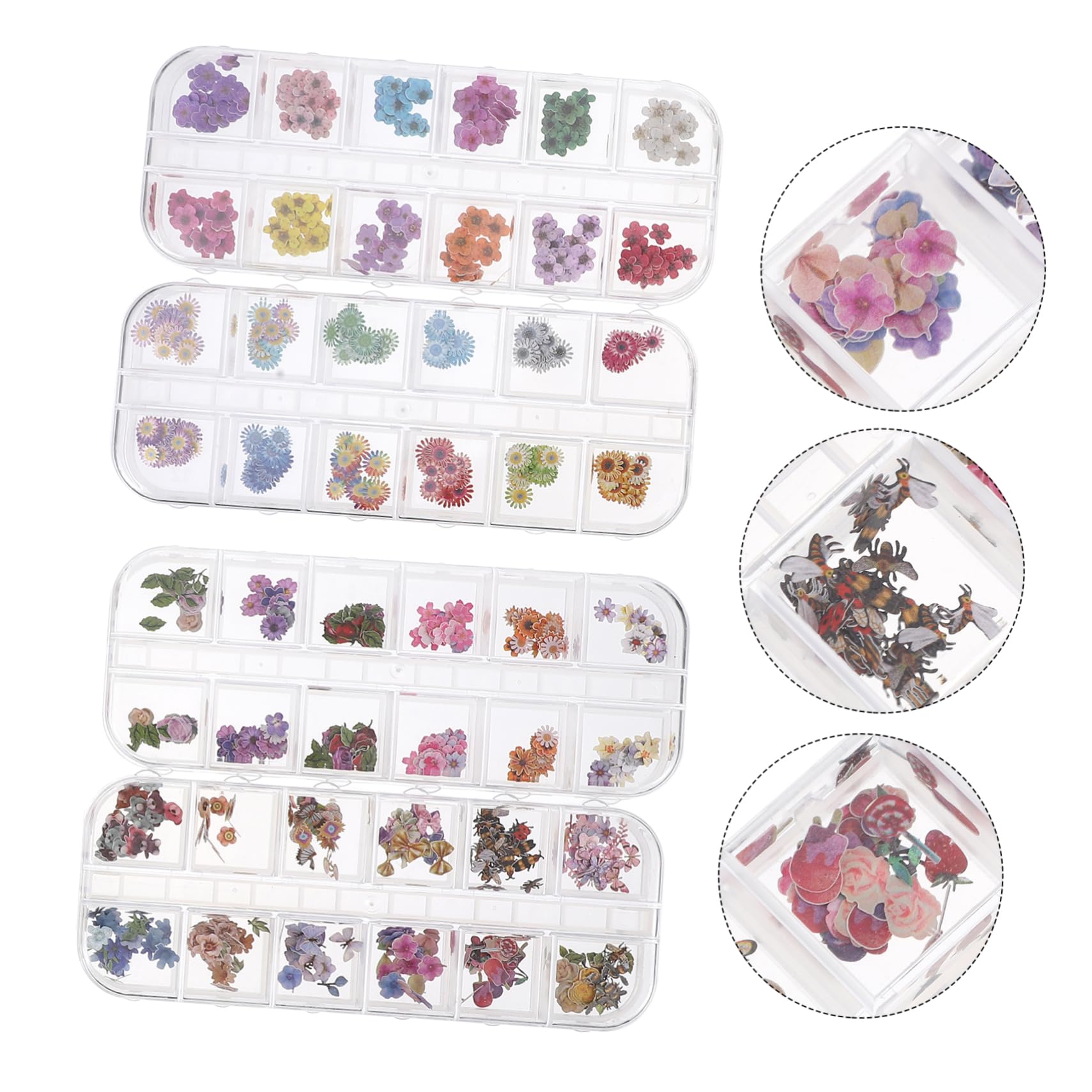 VALICLUD 2 Set Fogli Di Unghie Adesivi Per Unghie Numero Adesivo Decalcomanie Per Unghie Arte Delle Unghie Decalcomania Di Nail Art Forniture Per Unghie Colorato Polpa Di Legno 4 Scatole*2