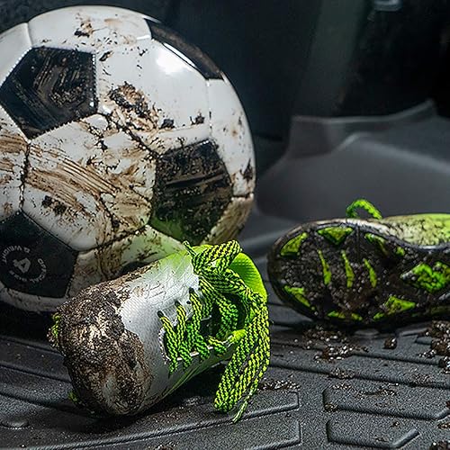 Miniatura 10 de SMARTLINER Alfombrillas de suelo de ajuste personalizado, 2 filas y forro de carga detrás de la tercera fila, color negro, compatibles con Nissan