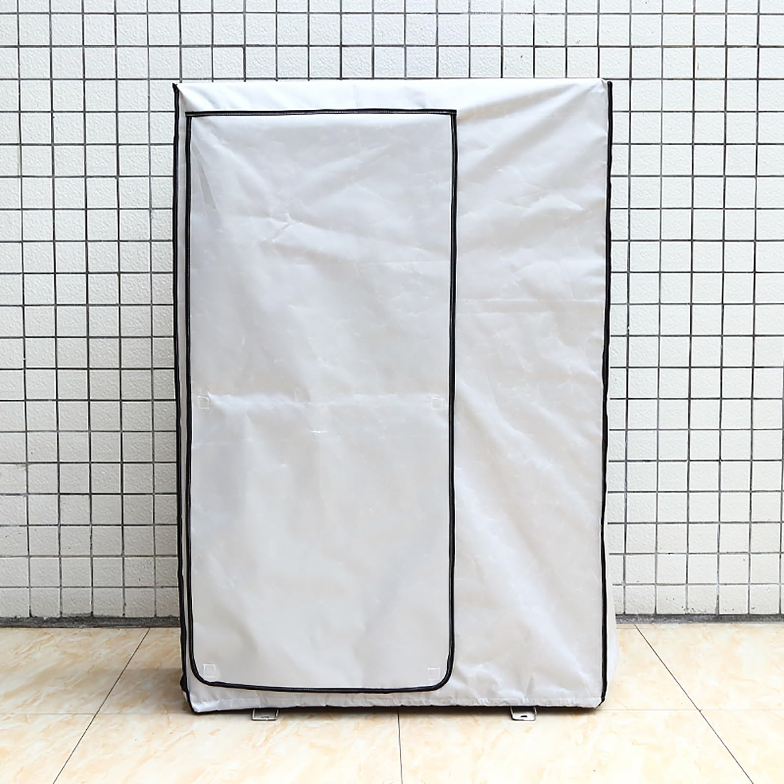 Cubierta de aire acondicionado para exteriores, aislamiento de doble capa resistente, reducción de ruido para aire acondicionado central y bomba de calor, protección para todas las estaciones, color