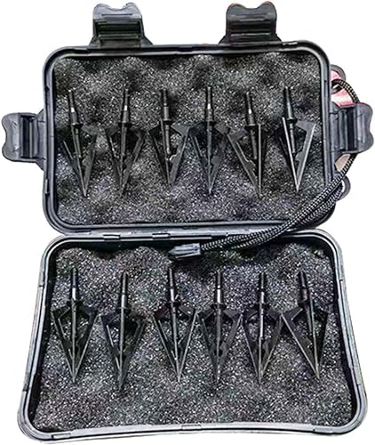 Miniatura 10 de 3 cuchillas de caza de 100125 granos, cabezas de flecha atornilladas, puntas de flecha compatibles con ballesta y arco compuesto + 1 estuche de