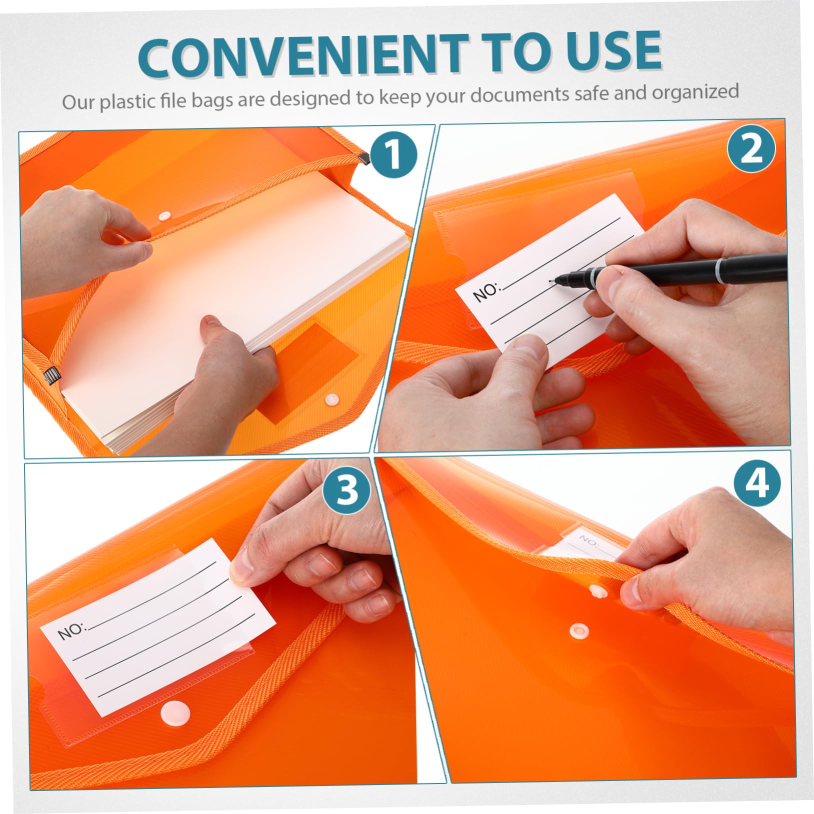 7 Pezzi Cartelline Trasparenti in Plastica PP con Chiusura Bottone Organizer Documenti Spesse e Resistenti per Ufficio Scuola e Casa Buste Documenti Colorate