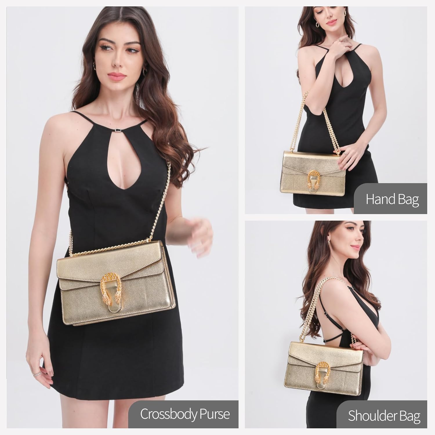 Women's Shoulder Bag,Genuine Leather Bag Tote Handbag,Cute Stylish Crossbody Bags Mini Clutch Purse for Work Shopping Outings - Image 2