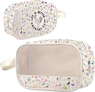 G2TUP Bolsa de maquillaje transparente de pol...