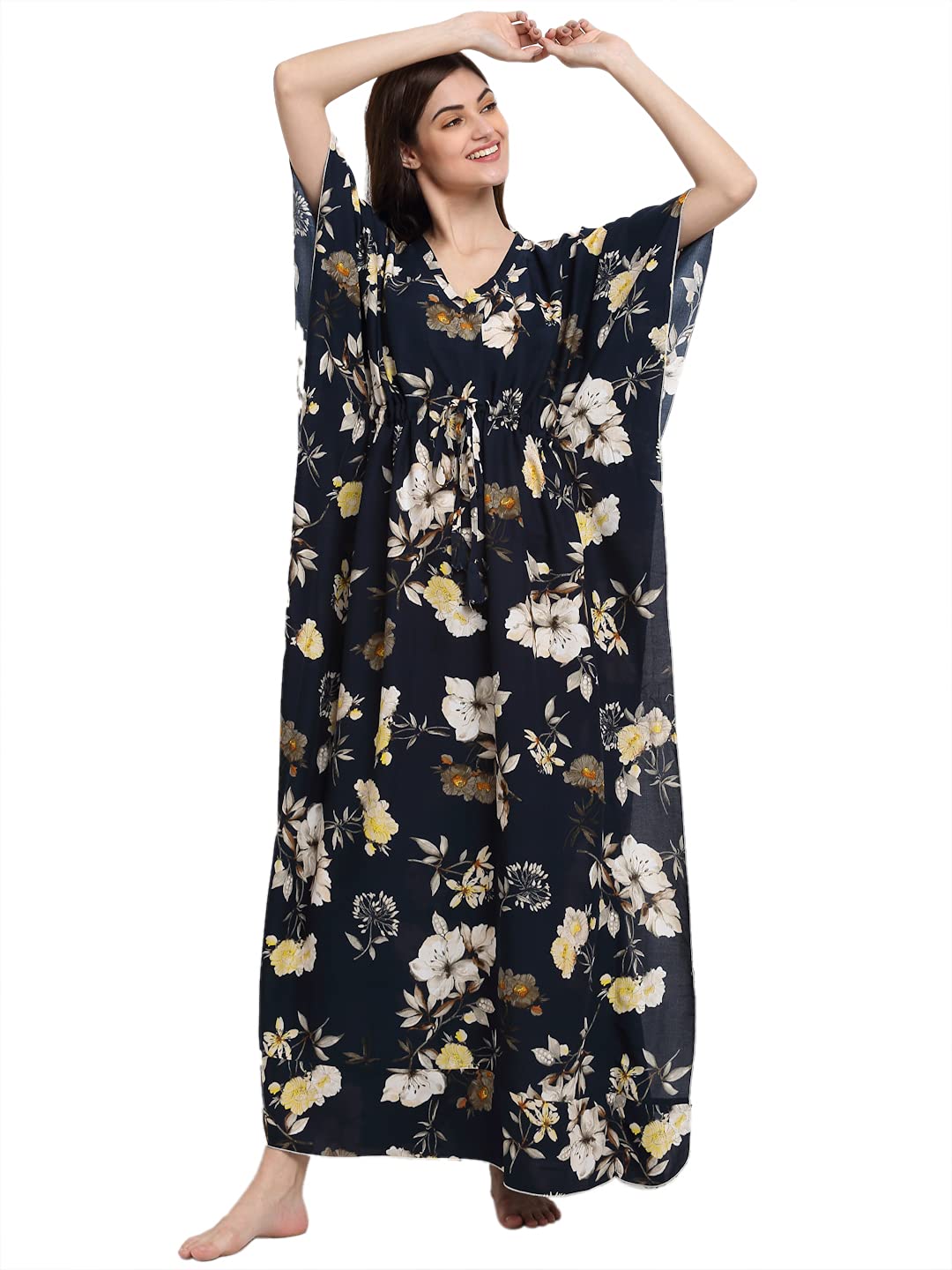 Women Kaftan Nighty Cotton Free Size-image-46