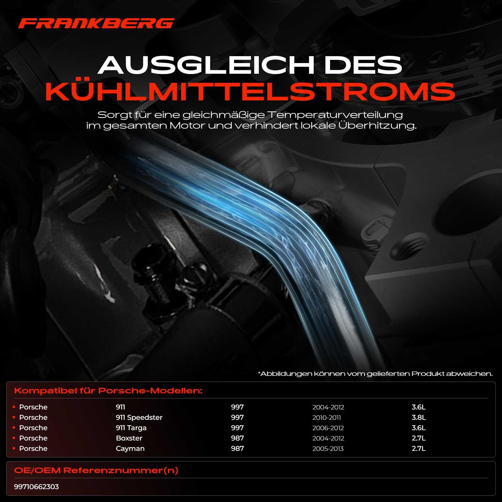 Frankberg Durite de liquide de refroidissement, durite de radiateur,
