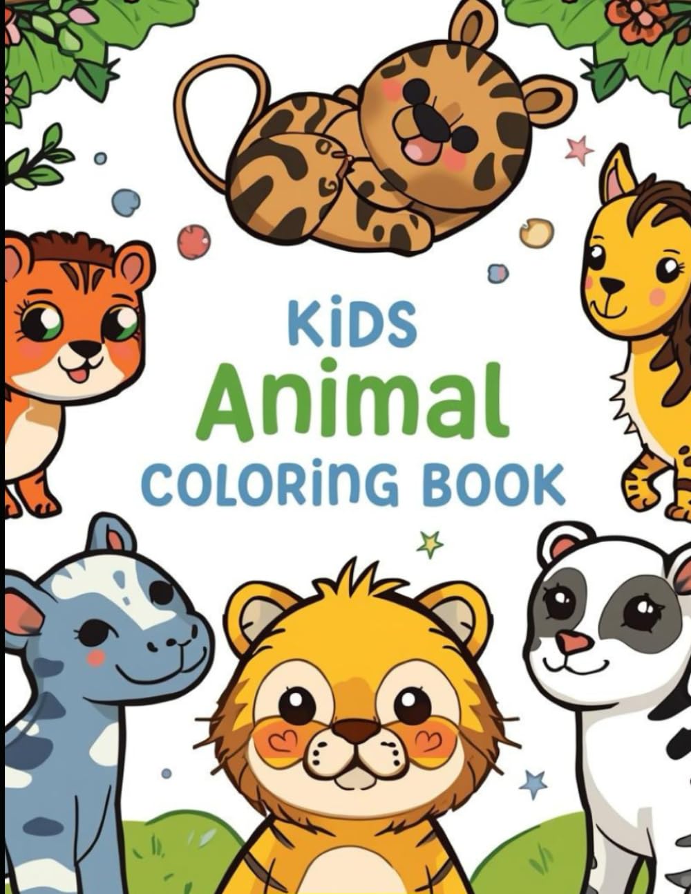 Big & Bold Kids’ Coloring Book: Fun Animals, Simple Shapes, and Easy Scenes for Kids
