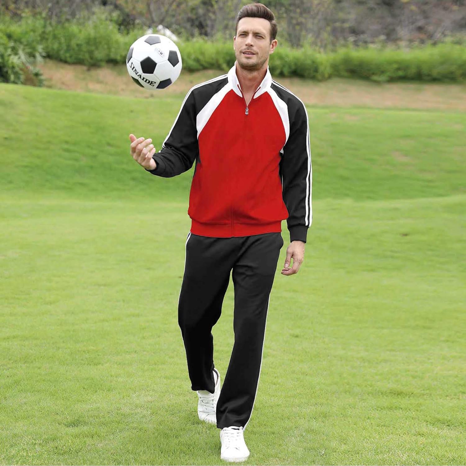 Sun Lorence Men's Athletic Running Tracksuit Set Casual Full Zip Jogging Sweat Suit - Image 6