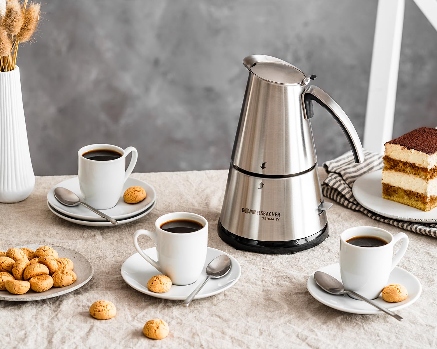 Rommelsbacher EKO 364/E Cafetière italienne ElPresso mini (Inox)