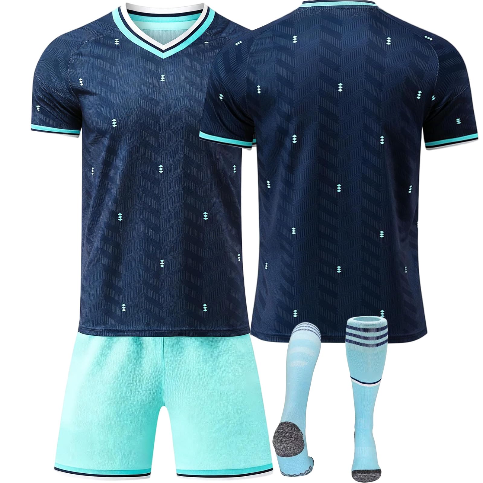 Generisch WM 2026 Fußball Trikot Personalisiert mit Eigenem Namen/Nummer für Herren/Kinder WM Fussball 2026 Set Inklusive Trikot, Shorts und Socken Football kostüm - 3