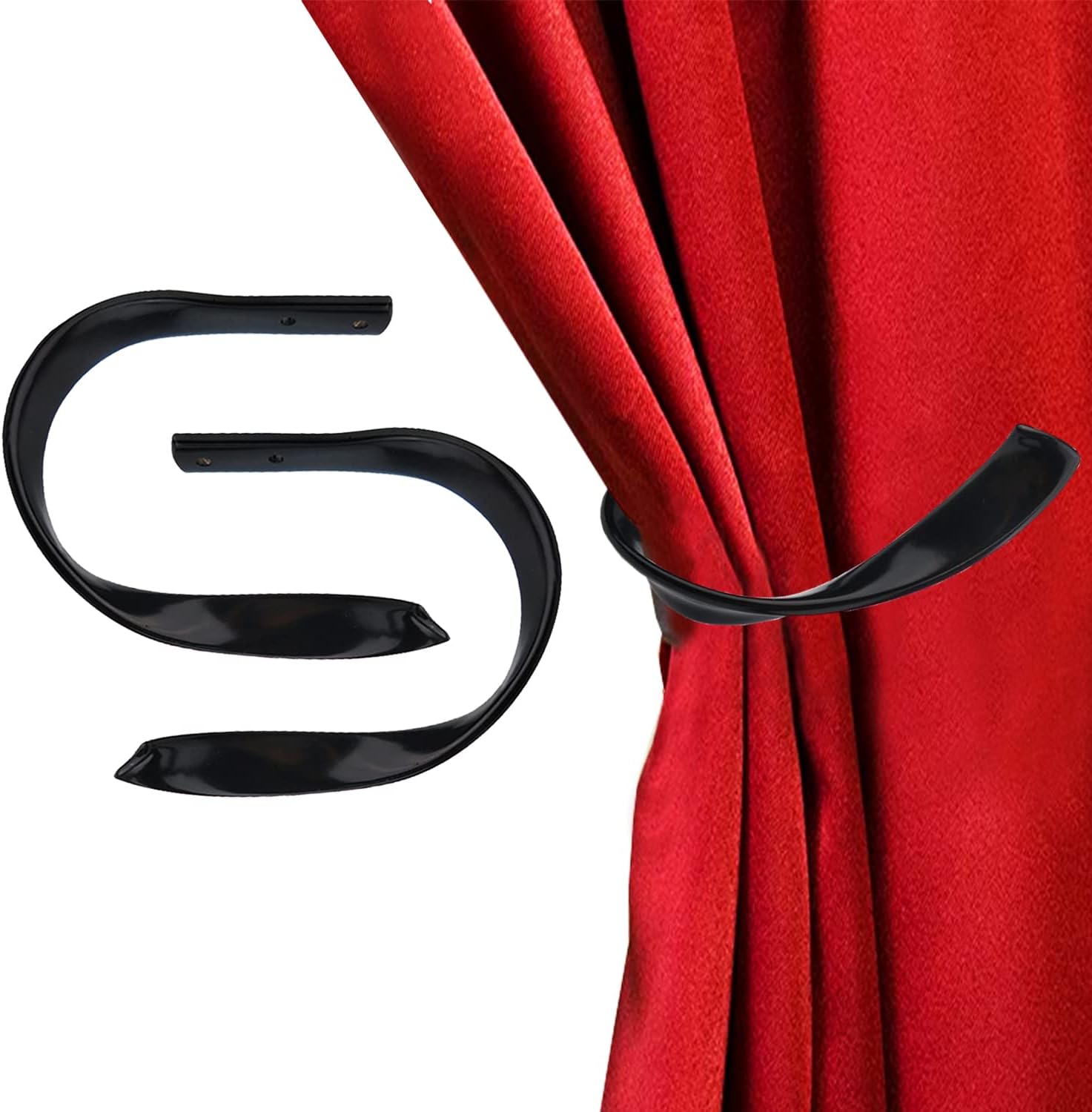 Sumnacon Set of 4 Decorative Curtain Holdbacks, Wall