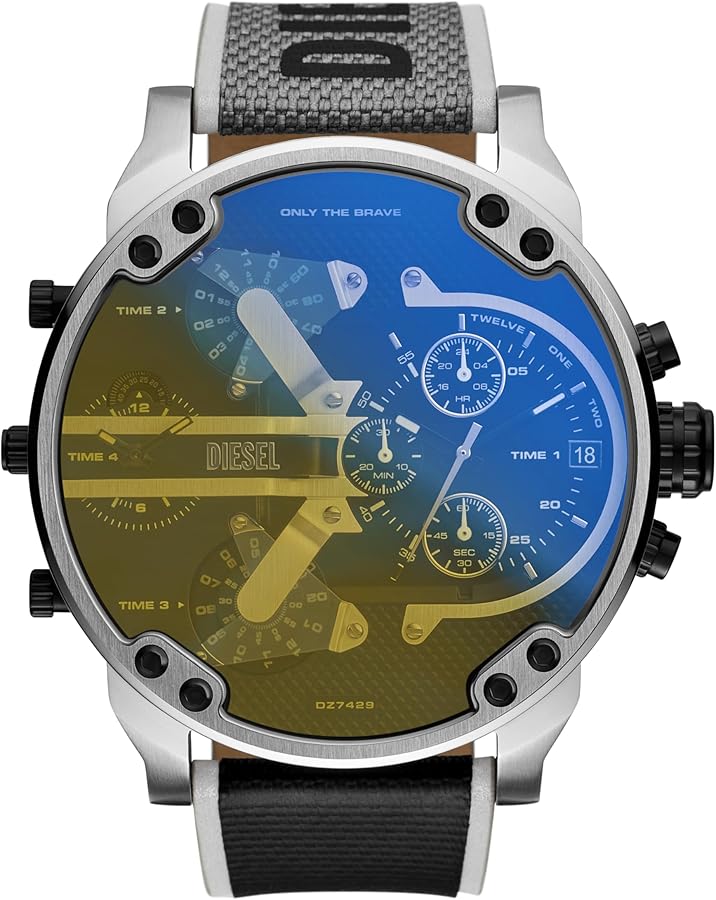 Amazon.com: Diesel Mr. Daddy 2.0 Stainless Steel and Nylon